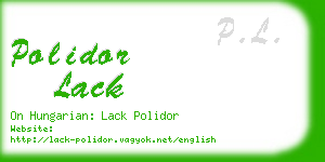 polidor lack business card